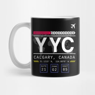 YYC, Calgary International Airport, Canada Mug